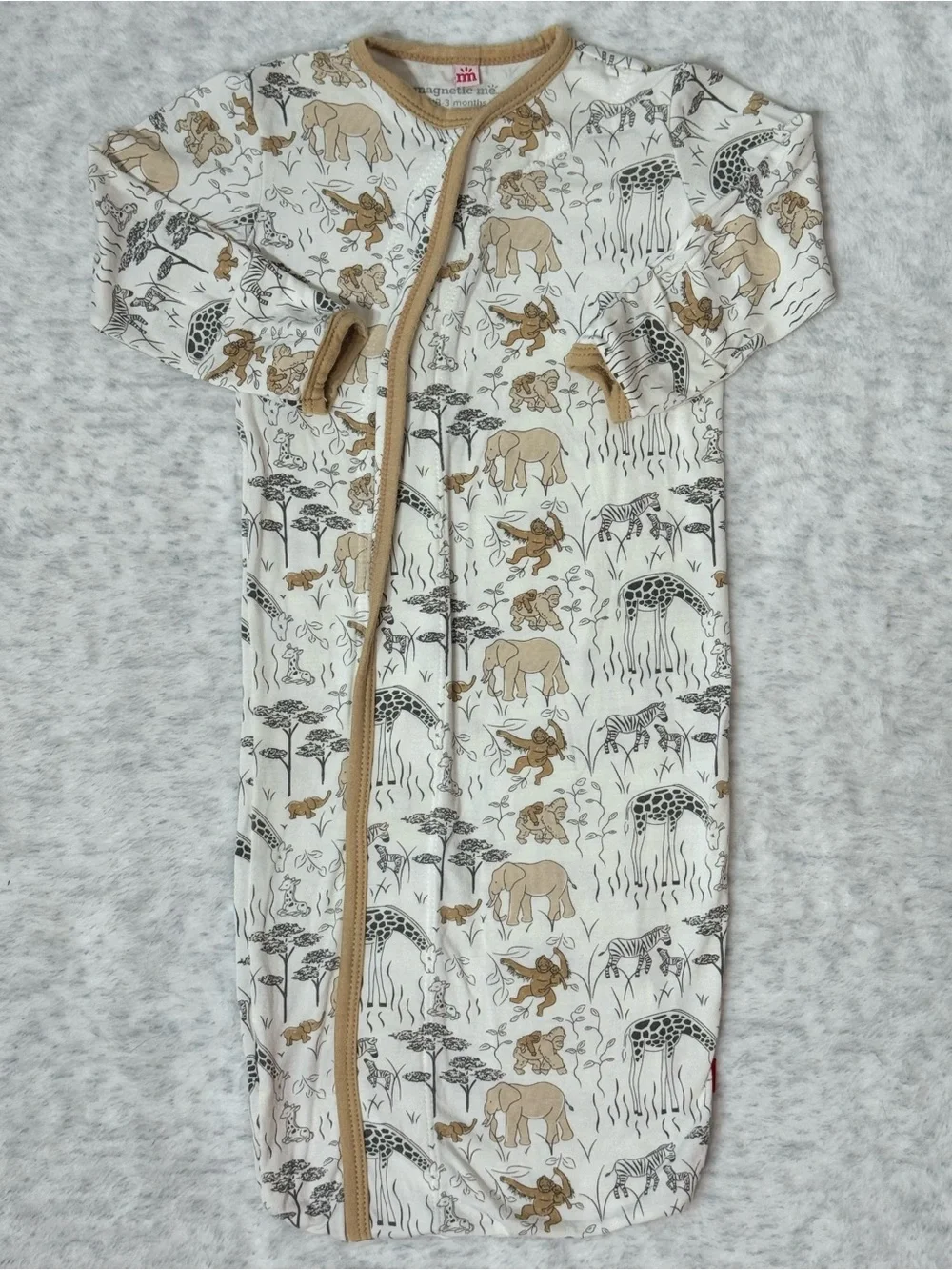 Magnetic Me Safari Animal Gown Newborn 3M Baby Modal Elephant Giraffe Neutral